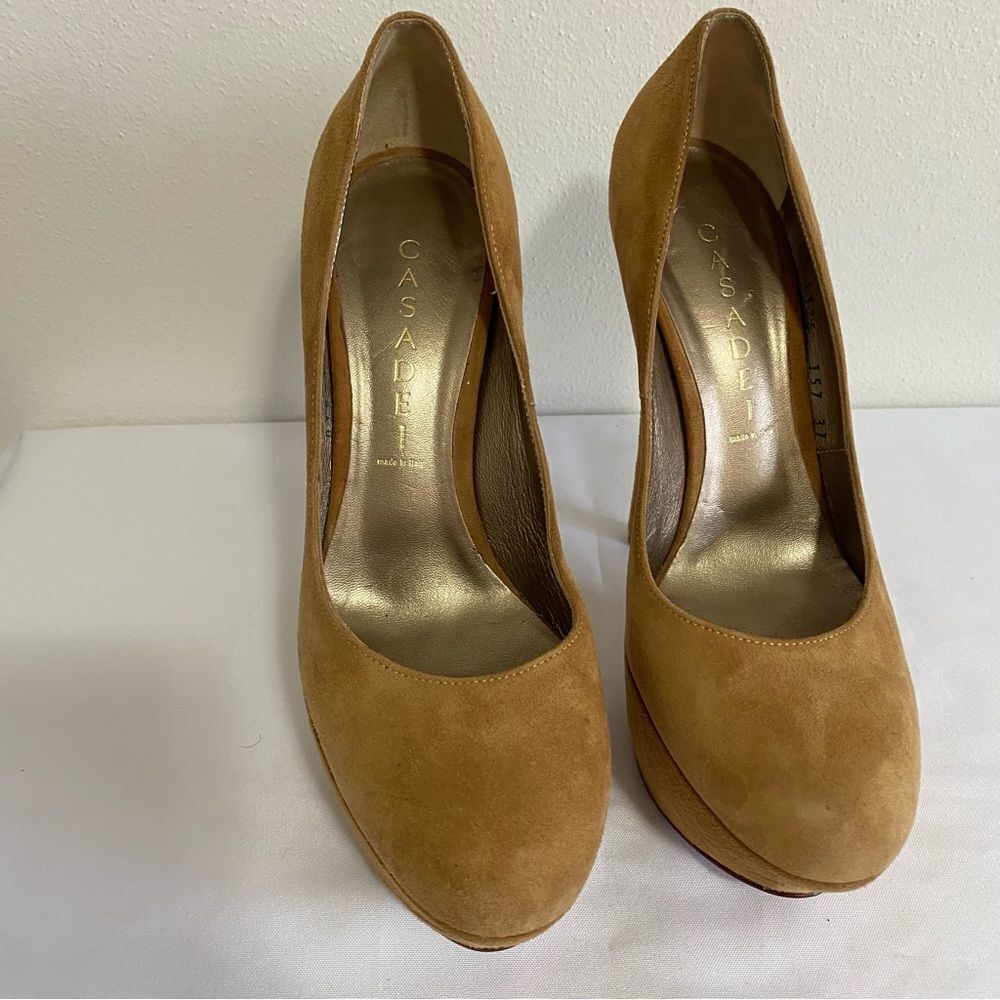 CASADEI Suede Triple Platform Heels - Picture 5 of 12
